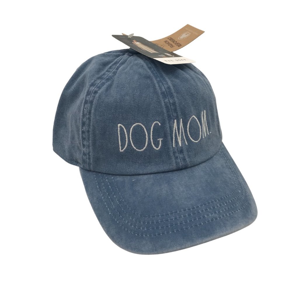 Rae Dunn | Women's "Dog Mom" Baseball Hat | Denim Blue | One Size